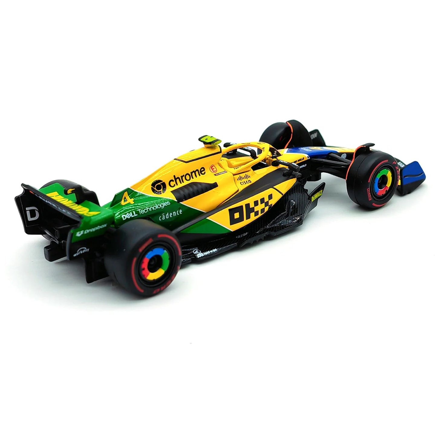 Bburago 1:43 2024 F1 Mclaren MCL38 Grande Prêmio de Mônaco Carro de Liga Miniatura Modelo Diecast #4 Lando Norris #81 Oscar Piastri Brinquedo