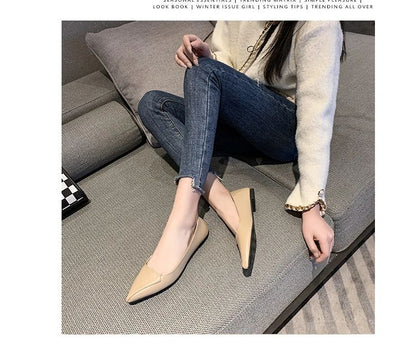 Women Fashion Pointed Toe Slip on Shoes Summer Woman Loafers Comfortable Ladies Yellow Boat Shoes Autumn Flats Zapatos Mujer