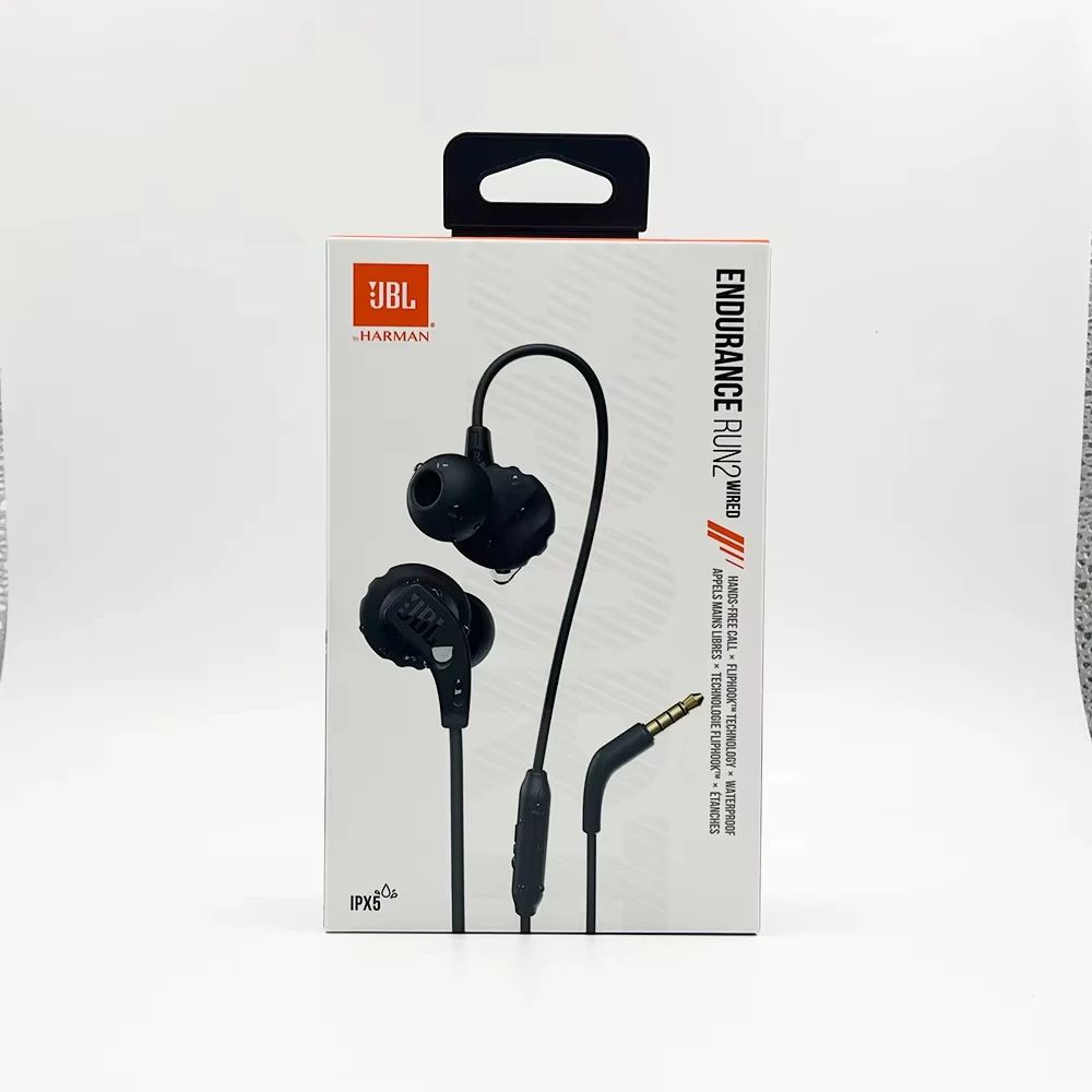 Fone de ouvido com fio intra-auricular Original JBL Run2 Esportes jogos esports dedicado 3,5 mm orifício redondo com controle de fio para computador laptop celular