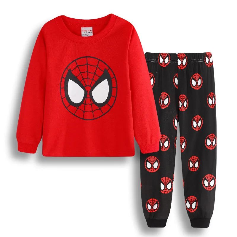 2Pcs/set Spiderman Kids Pajamas for Toddlers Boys Superhero Hulk Cosplay Long Sleeve T Shirt Pants Homewear Pyjamas Suit