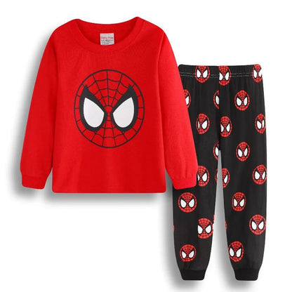 2Pcs/set Spiderman Kids Pajamas for Toddlers Boys Superhero Hulk Cosplay Long Sleeve T Shirt Pants Homewear Pyjamas Suit