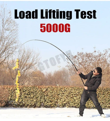 Vara de Pesca Telescópica de 2.1m-4.5m Vara de Surf para Viagem de Spinning 10-250g de Potência Vara de Arremesso de Longa Distância Vara de Baitcasting de Alto Carbono