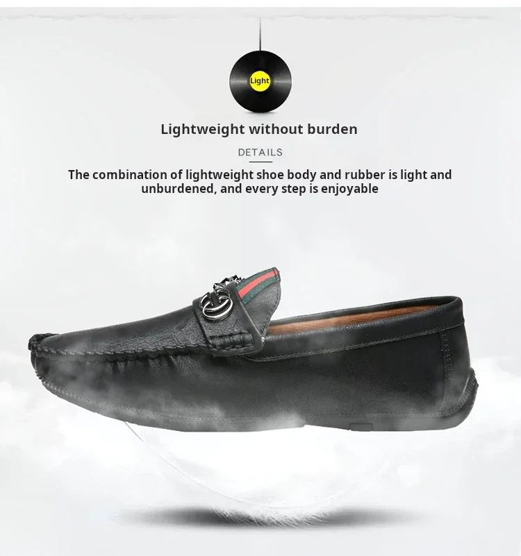 Men Driving Shoe Leather High Quality Breathable Slip on Men Casual Shoes Comfortable Light Men Loafers Formal Men Dress Shoes