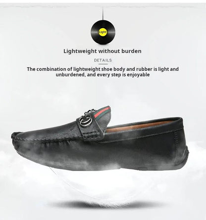 Men Driving Shoe Leather High Quality Breathable Slip on Men Casual Shoes Comfortable Light Men Loafers Formal Men Dress Shoes