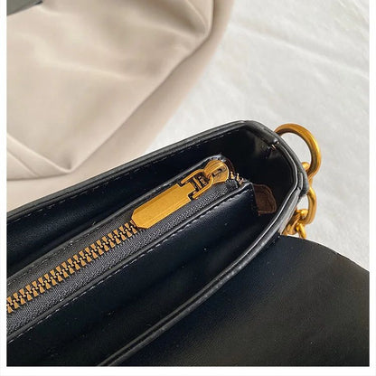 Elegant Leather Women's Satchel - Small Square Shoulder Bag, Fashion Crossbody & Underarm Handbag