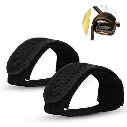 1 Pair Adjustable Bike Pedal Straps - Nylon Backing for Fixed Gear/Road/MTB, Non-Slip Toe Clip Belt Cycling Accessories