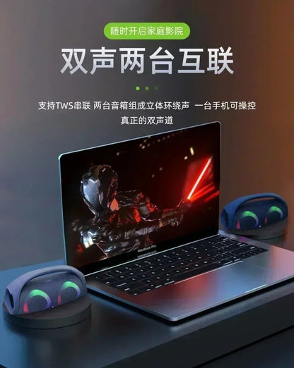 Caixa de Som Portátil Impermeável 100W de Alta Potência Bluetooth Luz RGB Colorida Subwoofer Sem Fio 360 Estéreo Surround TWS FM