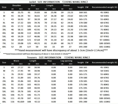 Suit 8XL (Blazer + Trousers) Men Korean Version of The Youth Elegant Fashion Simple Casual Gentleman Best Man Suit 2 Piece Suit