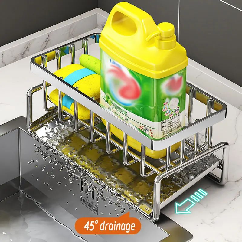 Kitchen Sponge Holder Home plastics Sink Drain Rack Soap Drainer Towel Rack Shelf Organizer bathroom Storage Accessories