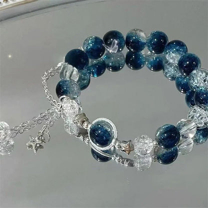 Novas Pulseiras de Contas Simples de Cristal para Mulheres e Meninas Coreanas, Ins, Flor, Raposa, Pena, Tassel, Presentes de Joias da Amizade 2024