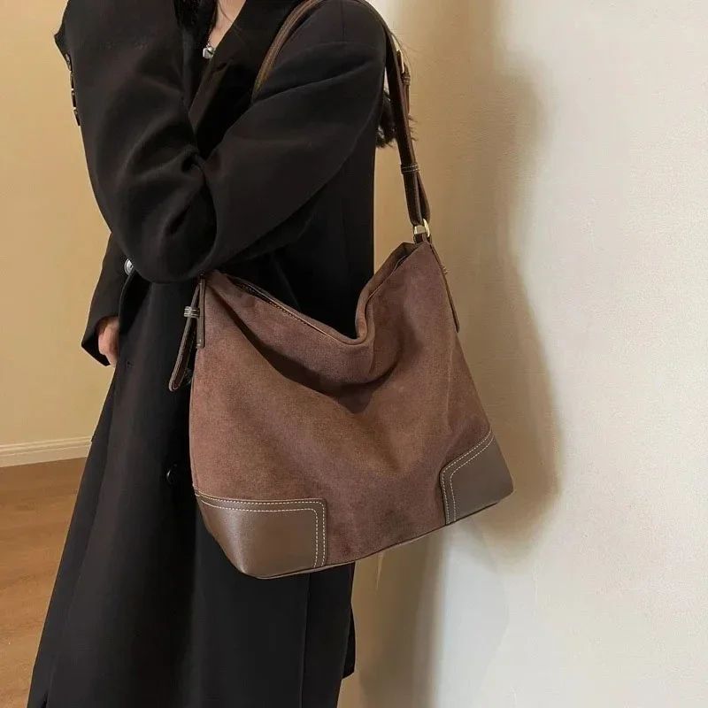 Shoulder Bags Trendy Women's Soft PU Shoulder Bags Solid Color Ladies Casual Style Spring Handbag Big Handbags Crossbody Bags