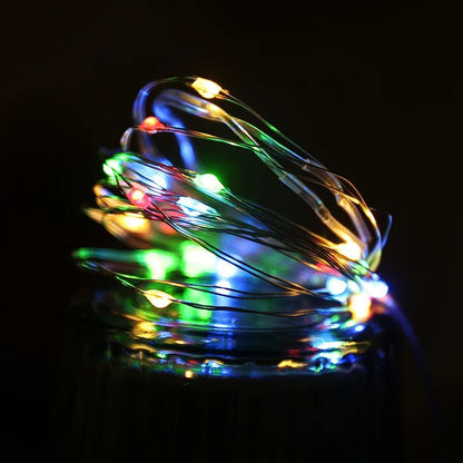 20PCS Mini LED String Lights 2m 20LED Waterproof Fairy Lights 3 Modes Battery Powered for DIY Christmas New Year Home Decoration