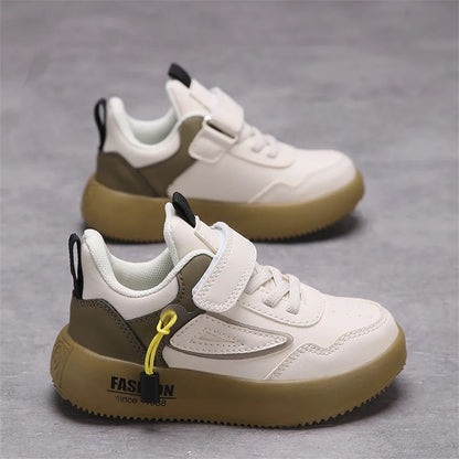Tenis Sneakers Kids Spring/Autumn New Boys Girls Sports Shoes Casual Board Shoes Leather Soft Soled Children Small White Shoes