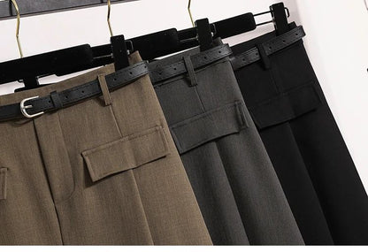 Women's Solid Simplicity Casual Chic Skirt Plus Size Suit Skirts Autumn Winter Fashion New A-line Temperament Large Size Skirt