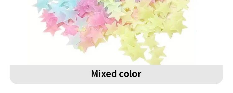50/250Pcs Luminous Star Stickers Background Wall Decoration Bedroom Glow Stickers Fluorescent Stereo Wall Stickers Room Decor