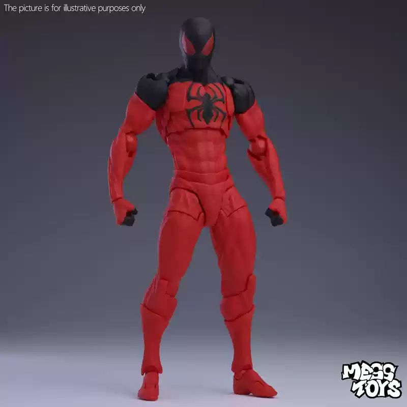 2025 de Alta Qualidade Terno Preto Vizinho Symbiote Homem-Aranha Preto Venom Battle Suit Articulado Boneco Messtoy Modelo Presente