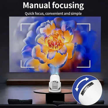 Android 11 Smart Projector ANSI Lumens 1080P Native, Dual-Band WiFi 6 Bluetooth 5.0, 2026 Outdoor Portable Projector with 4K