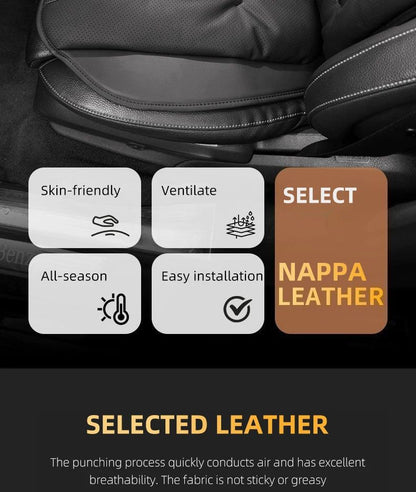 Leather Car Seat Cover Universal Four Seasons Car Front/Rear Seat Cushion for  Audi A1 A3 A4 A5 A6 A7 A8 Car Chair Protector Pad