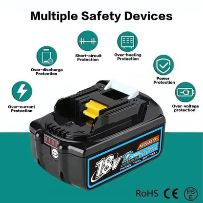 6AH 8AH 10AH 12AH Para bateria Makita 18V Ferramentas Elétricas Substituição Li-ion LXT BL1840 BL1850 para chave de fenda 18V com BMS