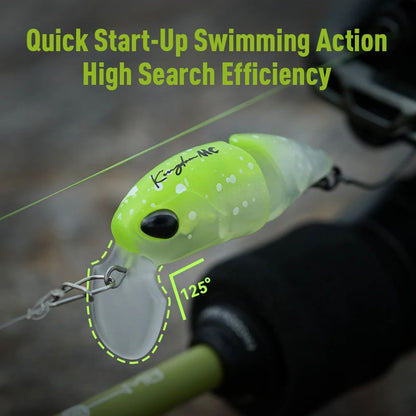 Isca Artificial Kingdom Micro Expert para Pesca 2.3g 37mm Minnow Articulado Flutuante Isca Rígida Swimbait Crankbait de Superfície Isca para Truta