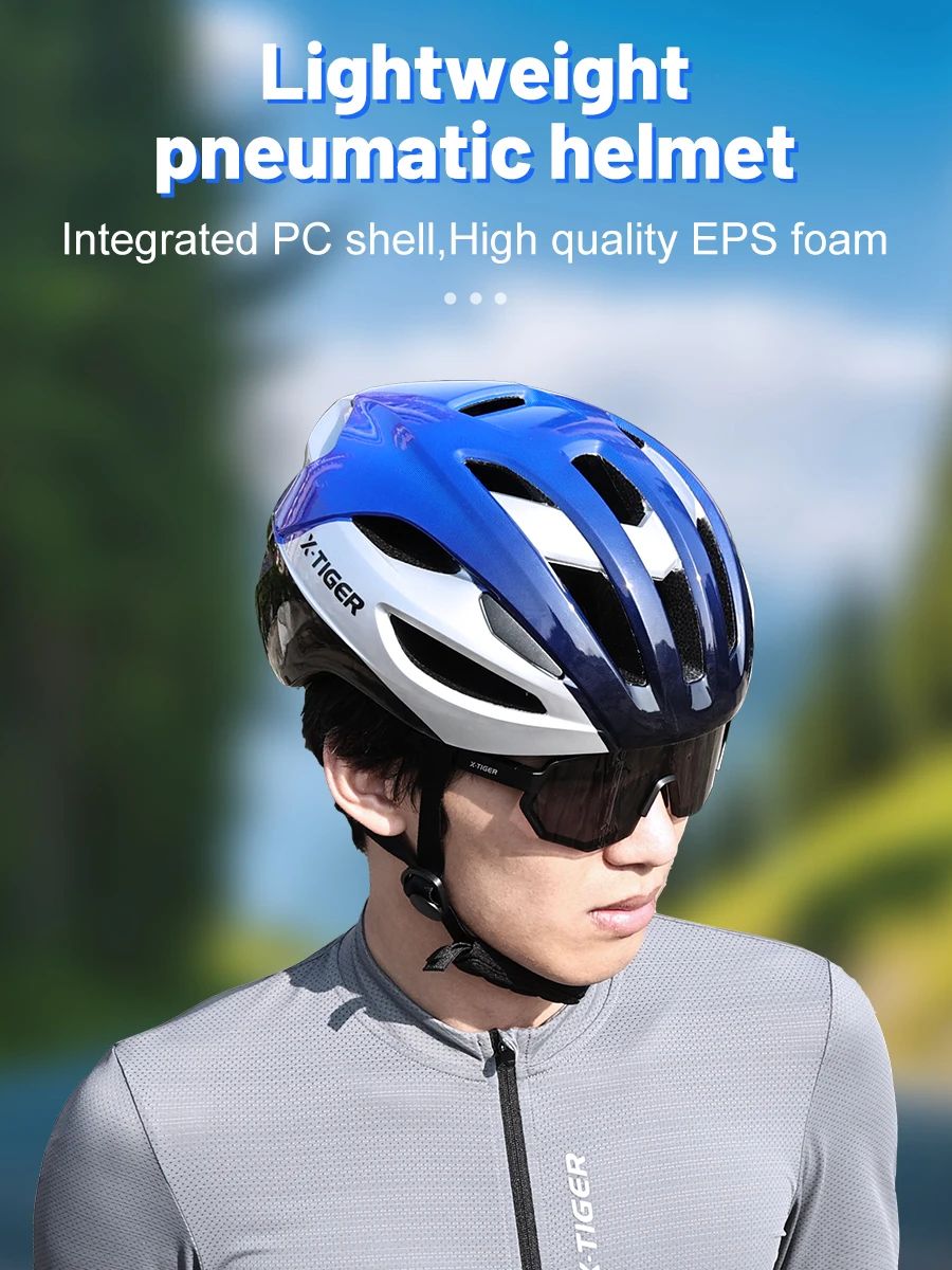 X-TIGER Bicycle Helmet Man Women Breathable Ultra-light One-piece Molding Helmets Shockproof Adjustable MTB Road Cycling Helmets