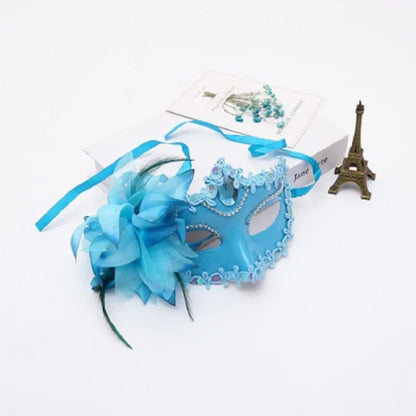 Dance Party Diamond Venetian Mask Feather Flower Wedding Carnival Performance Costume Sexy Lady Mask Masquerade Christmas 2026