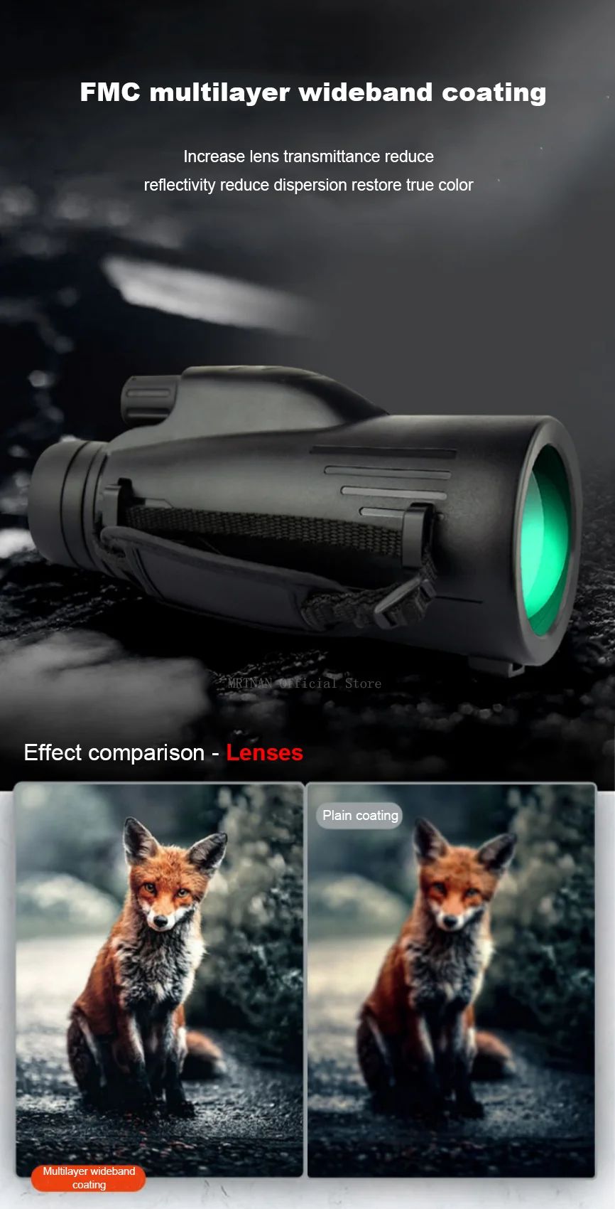 Monocular Potente 5000M 12x50 Alcance Longo Portátil Telescópio de Alta Ampliação Profissional para Camping