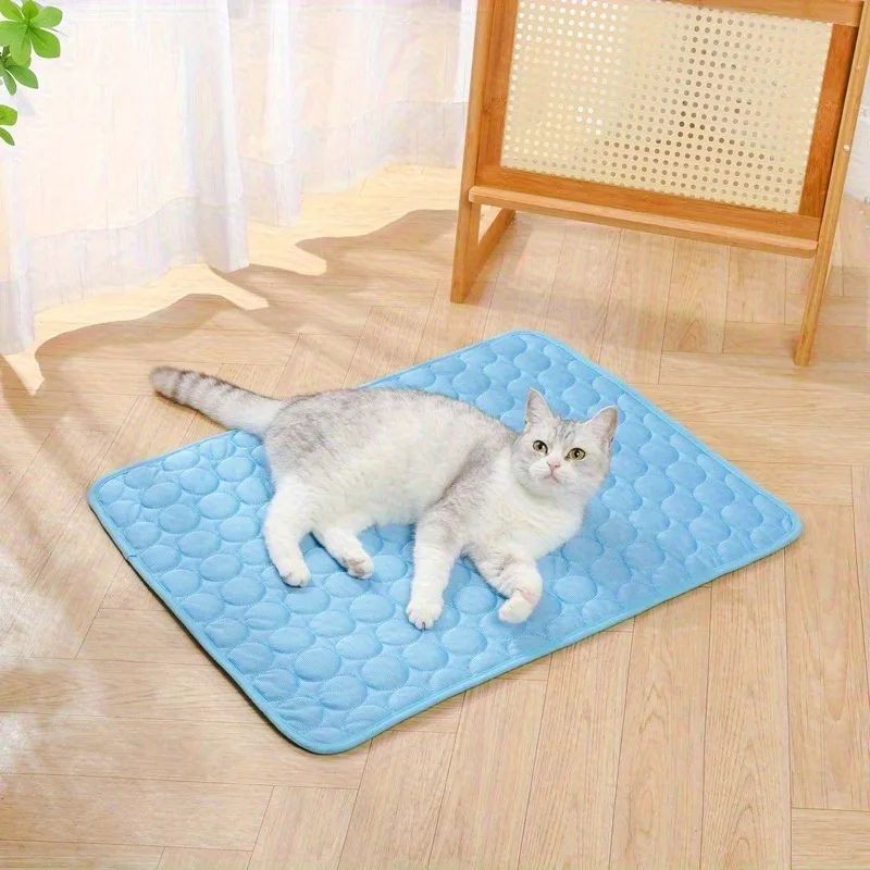 1 tapete de resfriamento para cães, tapete de gelo para animais de estimação para verão, cães grandes e pequenos, gatos, sofá, cama, acessórios para animais de estimação, cobertor de almofada de gelo de verão para gatos
