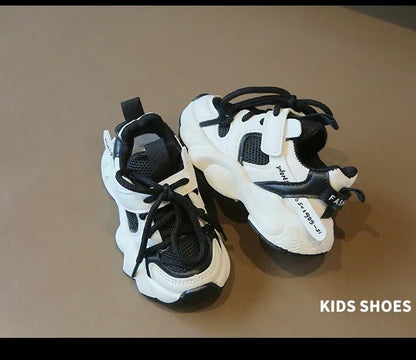 Girl Child Sport Shoe 2024 Spring Mesh Breathable Toddlers School Running Sneakers Fashion Non-slip Kids Boys Basketball Shoes