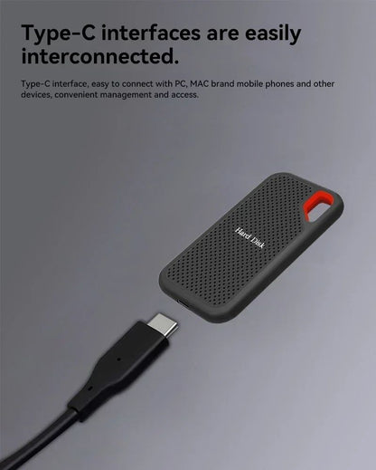 Original SSD 1TB High Speed External Hard Drive USB 3.1 Type-C Interface Hard Disk 4TB Mass Solid Drive for Laptop/PC/MAC