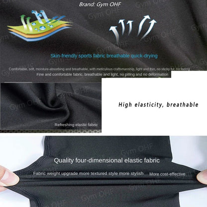 Quick-drying Exercise Compression Short Sleeve Summer Gym Running Training T-shirt for Men's Elastic Tight Sportswear Tops S-3XL