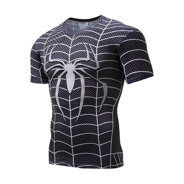 Marvel T Shirt Avengers Spiderman Iron Man Black Panther Costume Short Sleeve Cosplay Sports Fitness Top Birthday Gifts