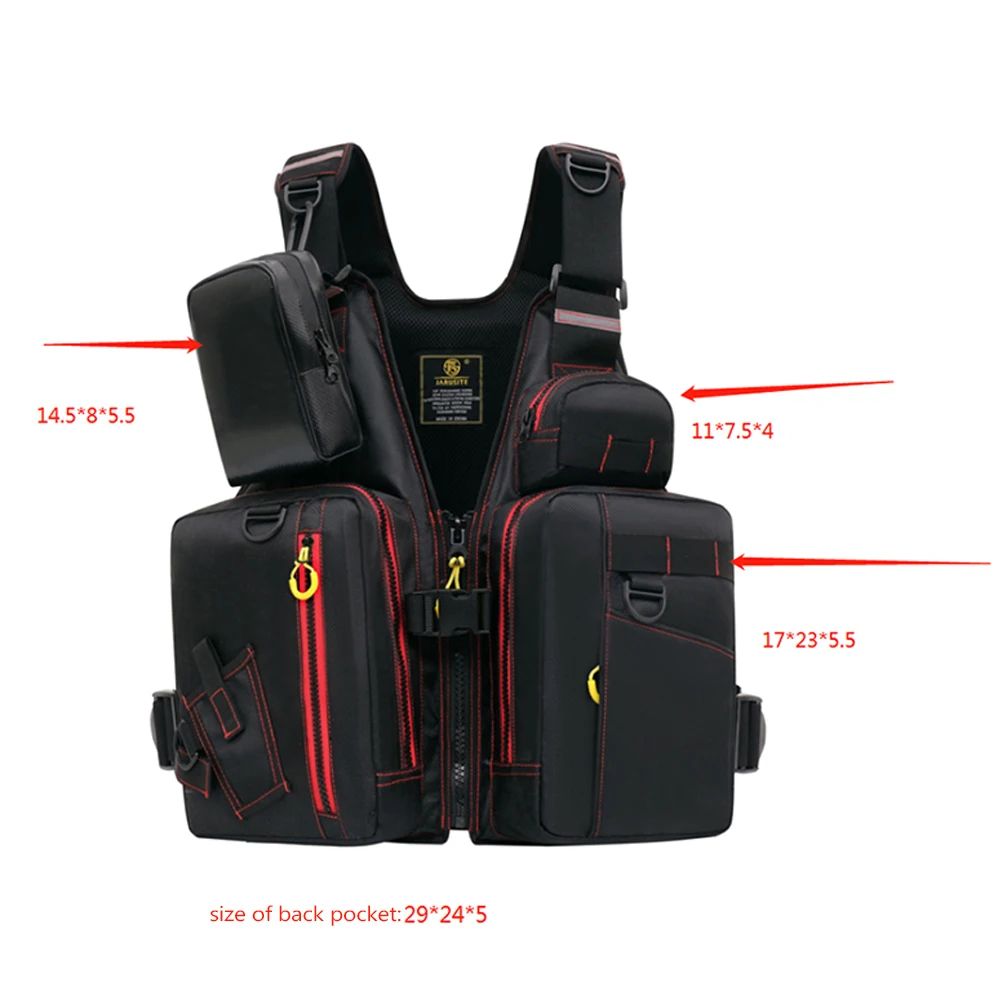 Colete Salva-Vidas Multifuncional Para Pesca ao Ar Livre Um Item Essencial para Segurança Múltiplos Bolsos Para Armazenamento Material Flutuante