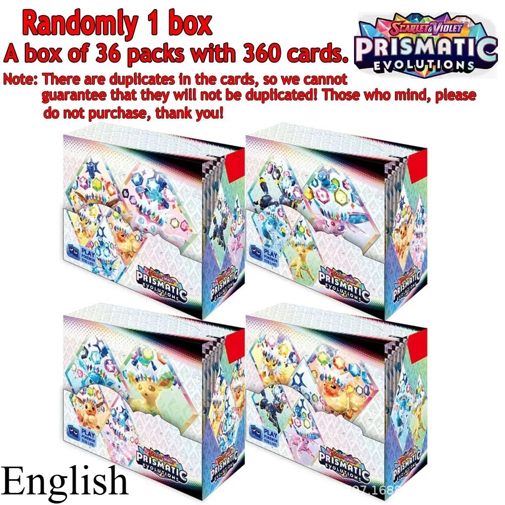 Novos jogos 4-36Pacote de Cartas Pokémon em Inglês Caixa de Booster Black Bolt White Flare Cartas de Batalha Pokémon Troca de Jogo Presente