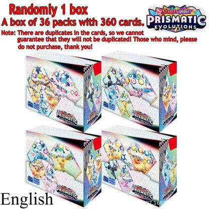 Novos jogos 4-36Pacote de Cartas Pokémon em Inglês Caixa de Booster Black Bolt White Flare Cartas de Batalha Pokémon Troca de Jogo Presente