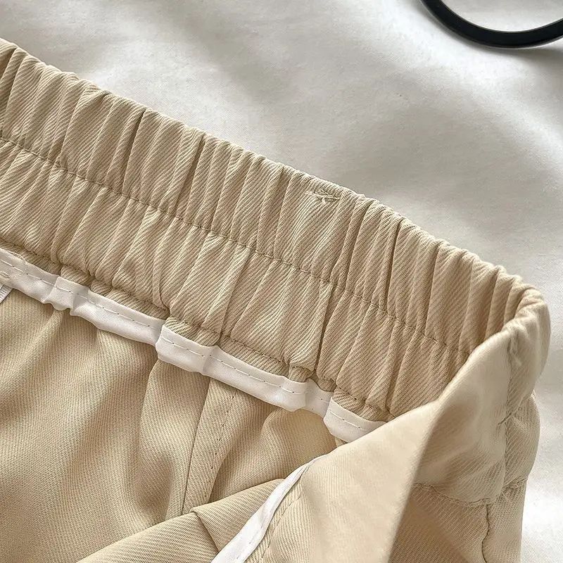 Korean High Waist Nine Point Trousers Female Fall Summer Casual Loose Office Lady Suit Pants Fashion Solid Color Work Pant New