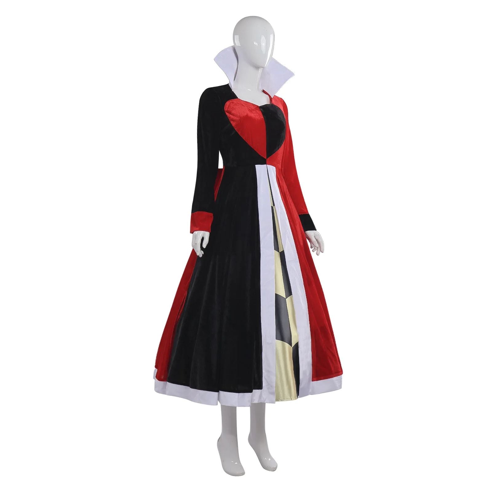 Halloween Queen of Hearts Costume Alice in Wonderland Dress Women Adult Sexy Poker Queen Cosplay Halloween Fancy Dress Plus Size