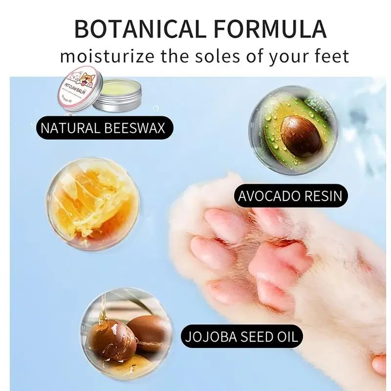 50g Creme Hidratante para Patas de Animais de Estimação Creme para Patas de Gatos Domésticos Creme para Patas de Cães Inverno Cuidados com as Patas de Gatos Hidratante para Patas de Cães