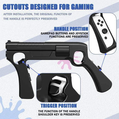 For Nintendo Switch OLED Joycon Splatoon3 Games NS Joy Joy-con Controller Induction Peripherals Shooting Gun Grip Accessories