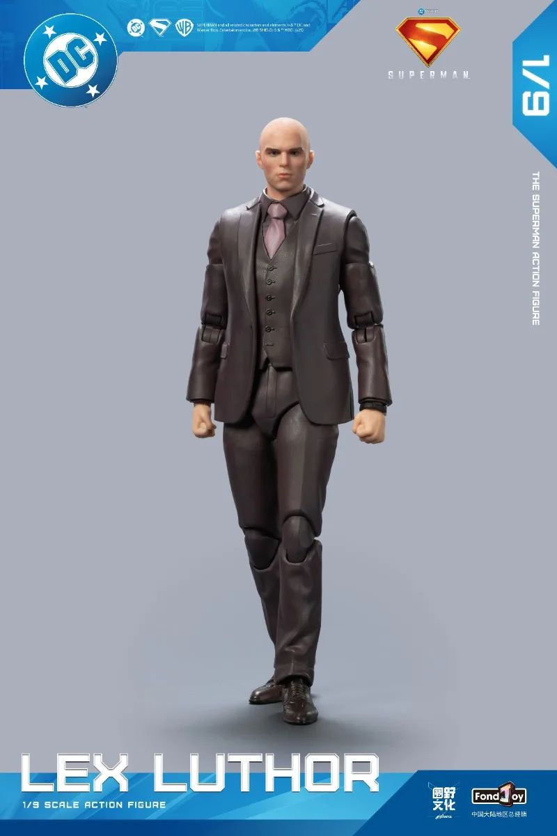 Fondjoy Novo Superman Lex Luthor 1/9 Boneco de Ação Versão Filme DC Novo Boneco Superman de Gunn Enfeites para Brinquedos e Presentes para Meninos