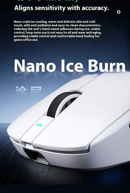 Mouse sem fio MCHOSE A7 Pro Ultra Tri-Mode para jogos E-sports PAW3950 Leve 42000dpi 8K Baixa Latência Ergonômico 500mAh