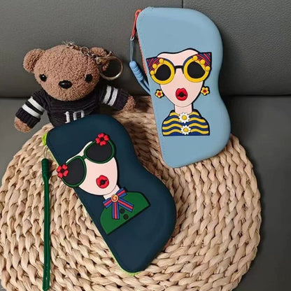 Portable Silicone Glasses Bag Sunglasses Protective Cover Storage Bag Waterproof Myopia Glasses Bag