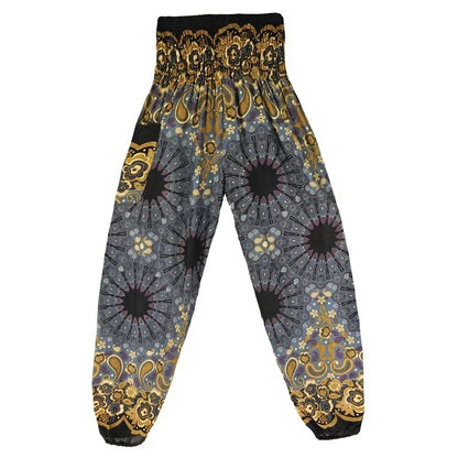 Folk-Custom Yoga Pants Women Vintage Joggers Pants Sweatpants Fashion Loose Sportwear Casual Trousers Streetwear Woman Clothes