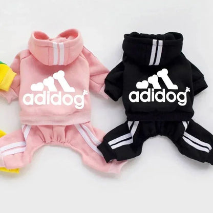 Roupas de inverno para cães pequenos Moletom Adidog para cães Macacão de lã para cães de raças pequenas Moletom esportivo para filhotes Macacão de 4 patas para cães