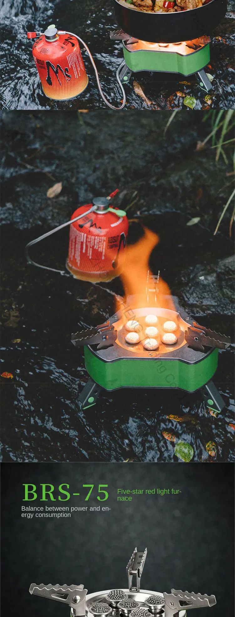 Fogão a Gás Portátil para Acampamento Durável Tipo Tanque, Fogão Elétrico de Sete Estrelas, Fogão de Gás Portátil para Acampamento, Tanque de Gás Butano para Camping, Acampamento ao Ar Livre, Fogão a Gás