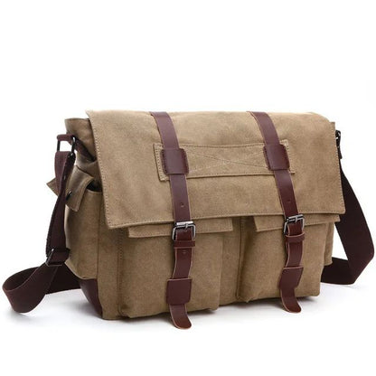 Retro Men Messenger Bags Vintage Canvas Handbags Leisure Work Travel Bag Man Business Crossbody Bags Briefcase For Male Bolsas