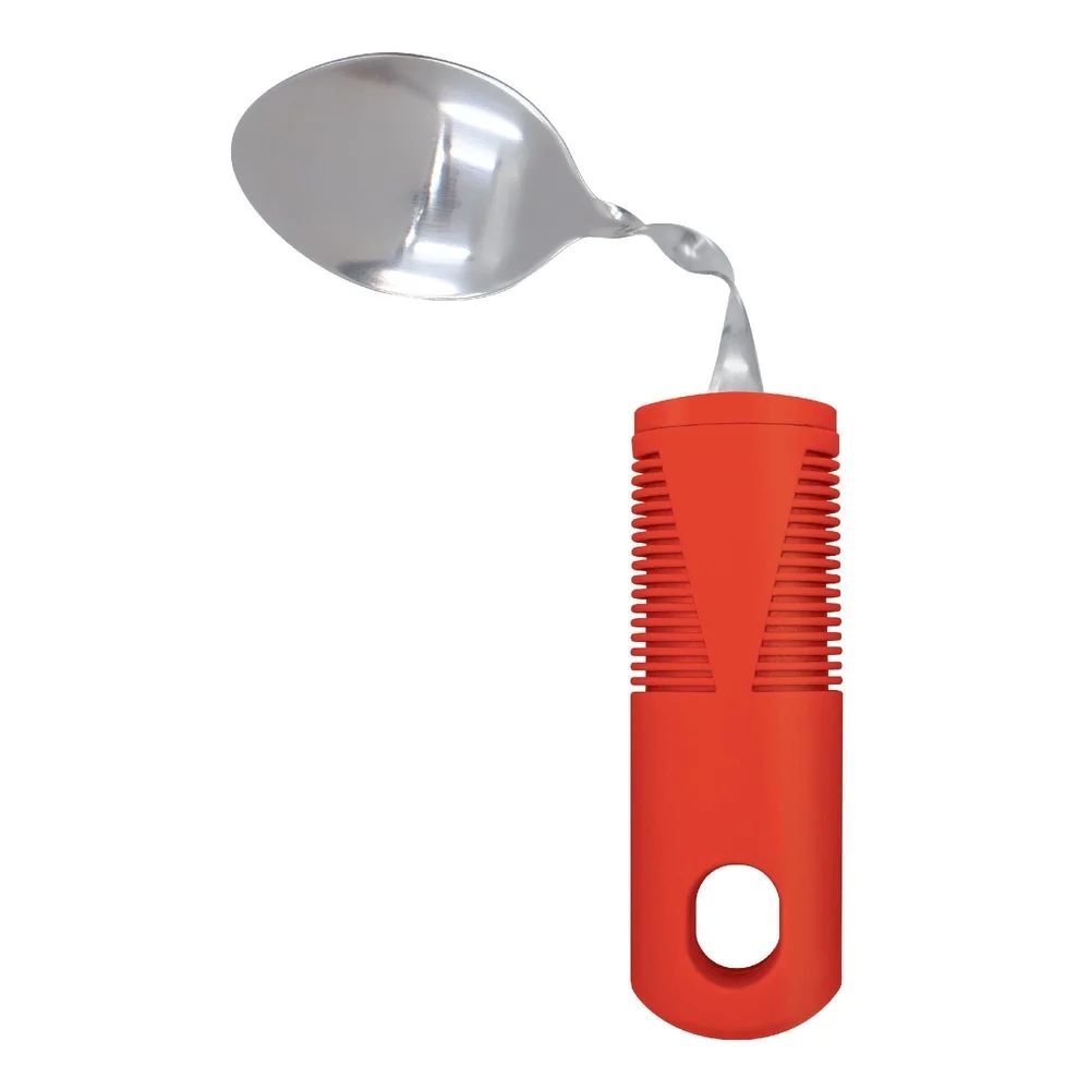 Conjunto de Talheres Adaptáveis de 4 Peças Leves, Garfos e Colheres Flexíveis, Talheres Ergonômicos de Fácil Aderência para Idosos, Ideal para Alimentação de Pessoas com Demência e Alzheimer
