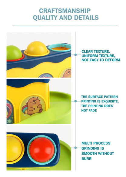 Engaging Pop-Up Hammer Toy for Babies Educational Stacking Balls Game Toys Gifts for Children's Preschool Fun for Boys Girls