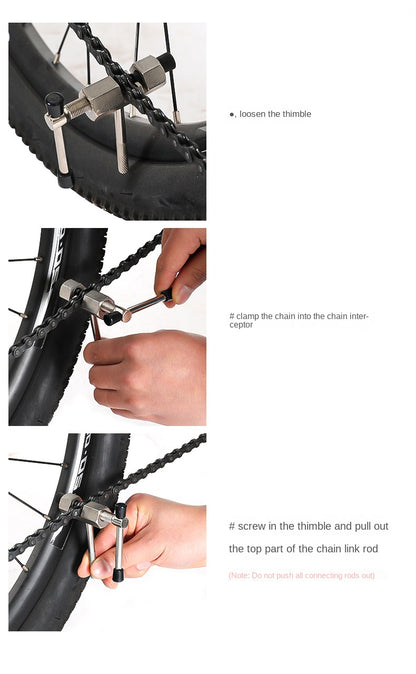 Kit de Ferramentas para Reparo de Bicicletas Extrator de Cassete Extrator de Suporte Ferramenta de Remoção de Volante de Bicicleta Cortador de Corrente Extrator de Pedivela Chave de Bicicleta