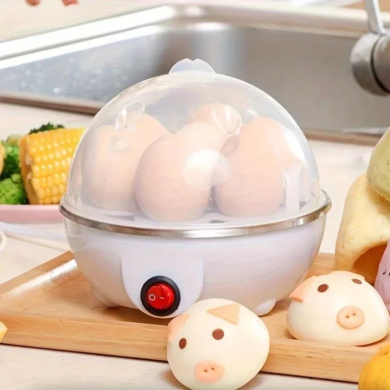 Panela Elétrica Cozedora de Ovos, Mini Vaporizador de Ovo Único, Utensílios de Cozinha, Ovos Cozidos Rápidos, Máquina de Cozinha para Café da Manhã